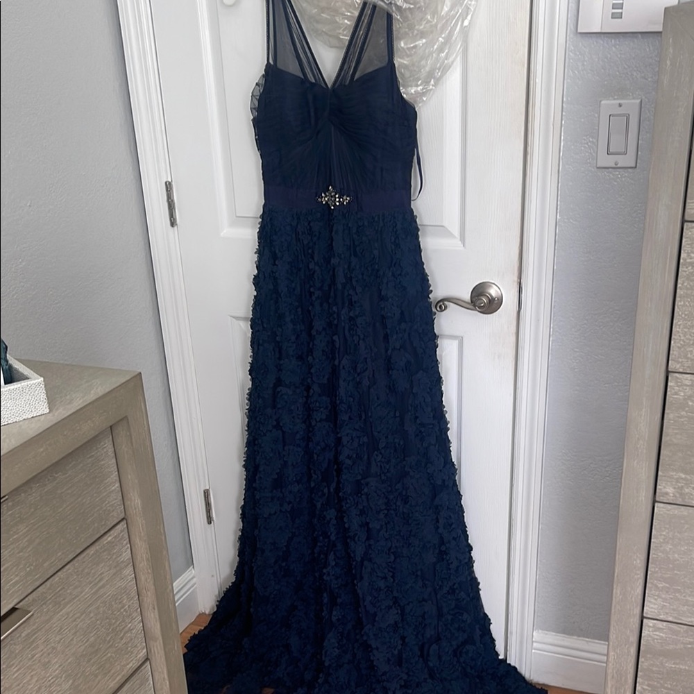Elegant Navy Evening Gown